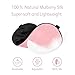Silk Sleep Mask & Blindfold, Soft Eye Mask with Adjustable Head Strap, Deep Rest Eye Masks for Sleeping Night Eyeshade, Eye Cover for Travel, Shift Work & Meditation (Pink)