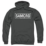 Sons of Anarchy Samcro Pull-Over Hoodie Sweatshirt & Stickers (X-Large)