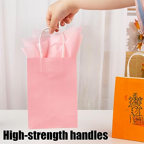 VGOODALL 30PCS Gift Bags with Tissue Paper, Party Favor Bags with Handles Small Gift Bags Set 8 Colors for Gift Wrap Birthday Wedding Baby Shower