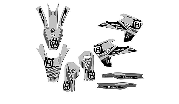 Amazon Com Senge Graphics Kit Compatible With Husqvarna 2017 2019 Fe Te Blitz Grey Base Graphics Kit 汽車