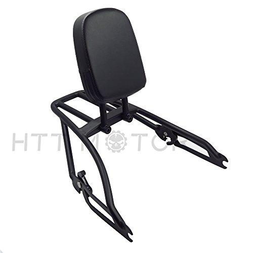 XKMT-Black Sissy Bar Backrest Two-Up Luggage Rack Compatible With Harley Street XG500 XG750 15-17 [B07B4S9M39]