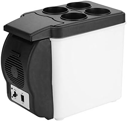 Portable Car Refrigerator Freezer, 6L Cooler Refrigerator Mini 12V Fridge Home Electric Cooler and Warmer Box Refrigeration and Heating for Travel Camping BBQs Tailgating Outdoor Activities