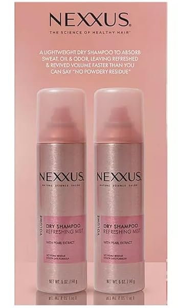 NEXXUS DRY SHAMPOO REFRESHING MIST WITH PEARL EXTRACT, 2 PACK, 0.5 OZ EACH