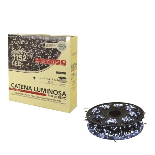 KASANOVA Iluminación para árbol de Navidad, 1152 miniled, blanco frío