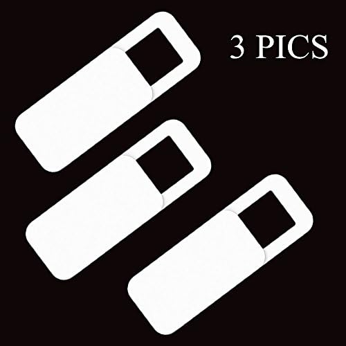 Cinotech Web Cam Cover Shutter Slider Cover for Web Cam PC Laptops/Mobile Phone Lens Privacy Sticke for iPhone X Plastic(Pack of 3) (white)
