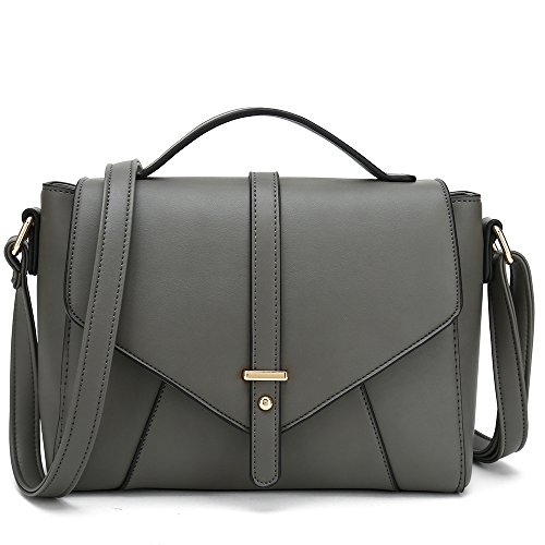 Ladies Designer Purses Cross Body Handbags Trendy Bags for Women Shoulder Bags (Grey) - Thumbnail 7
