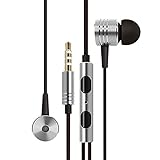Rejected all traditions® High Sound Quality Piston Earphone Headphone Headset In-ear Earbud with Remote & Mic for Xiaomi Smartphone(Silver)
