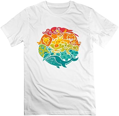 Men's Animal Rainbow Cream 2016 Popular Cute Funny Pattern Short Sleeve T-shirts