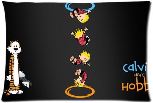 Calvin and Hobbes Portal crossover Custom Zippered Pillow Cases 20"x 30" (Twin sides)