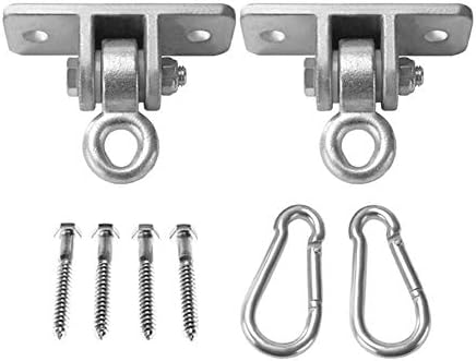 1ペアゲームスイングフック ヘビーデューティスイングハンガーフック ハンモックフック スイングハンガーサスペンションフック 家 鋳鋼 流行 シルバー 庭 屋内および屋外の場所