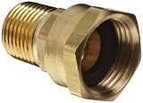 Dixon 504-1208 Brass Fitting, Adapter, GHT Female Swivel x 1/2" NPTF Male