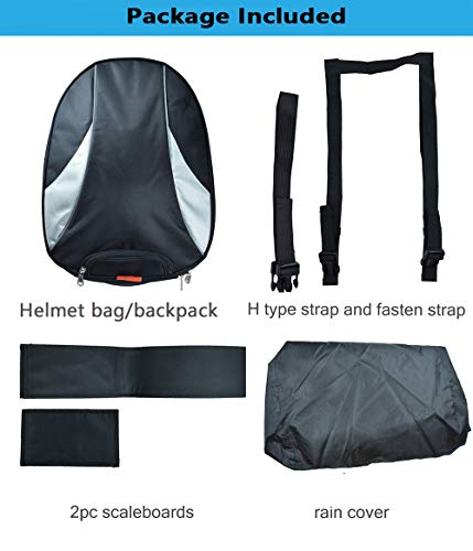 Meago Motorcycle Seat Bag Waterproof Commuter Helmet Bag/Backpack Motorbike Sport Tail Bag, 28 Liters