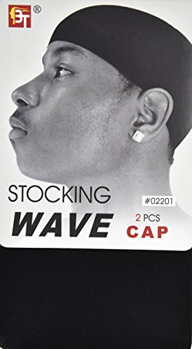 Beauty Town Stocking Wave Caps - Black