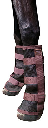 Kensington Natural Horse Fly Boots — Stay-Up Technology with Velcro Straps — Protection from Insect Bites and UV Rays — Sold in Pairs (2 Boots)