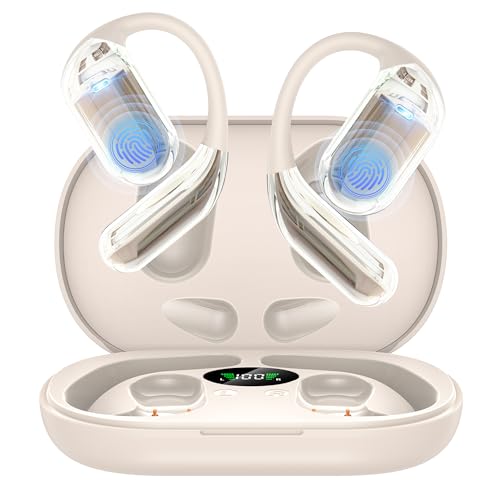 EUQQ Open Ear Kopfhörer Bluetooth 6.1 KI 50 Std Sport Kopfhörer für Laufen