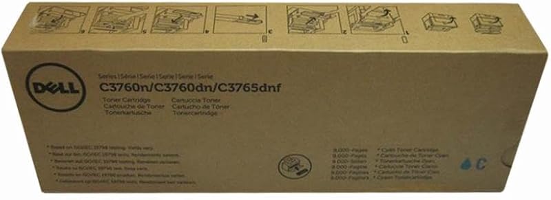 Dell 3760 3765 Cyan Toner Cartridge Extra High Capacity 9000 Pages