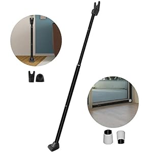 Image of Securityman 2-in-1 Door Security Bar & Sliding Patio Door Security Bar - Constructed of High Grade Iron - Black