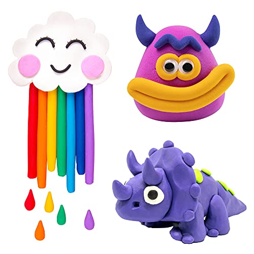 LotFancy Air Dry Clay Kit, 36 Colors Magic Modeling Clay for Kids Adults, Beginners, Accessories and Sculpting Tools, Air-Hardening, Non-Toxic, Soft and Lightweight