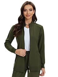 COZYFIT Scrub Jackets for Woman, Zip Front Nurse