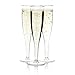 Northwest Enterprises Hard Plastic One Piece 5-Ounce Champagne Flutes, Clear, 20 Count