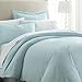 ienjoy Home Hotel Collection Soft Brushed Microfiber Duvet Cover Set, Queen, Aqua
