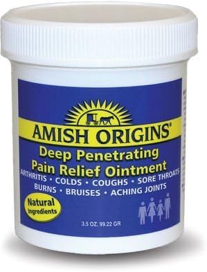 Amish Origins Medicated Salve - Arthritis, Sore Muscles, Colds - 3.5 Oz. Jar/ 2 Pack by Amish Origins
