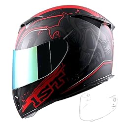 1STORM Motorcycle Full Face Helmet Skull King Matt