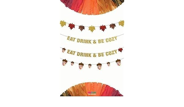 Amazon Com Eat Drink And Be Cozy Banner Christmas Banner