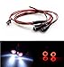 Red&White 10mm 2 Leds Angel Eyes LED Light Headlights/Taillight for 1/10 RC Crawler Truck Car