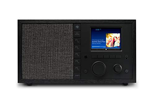 Grace Digital Mondo+ Classic Wireless Internet Radio with Wi-Fi, Bluetooth and Qi Built-in Wireless Smartphone Charger Ebony (GDI-WHA6021)