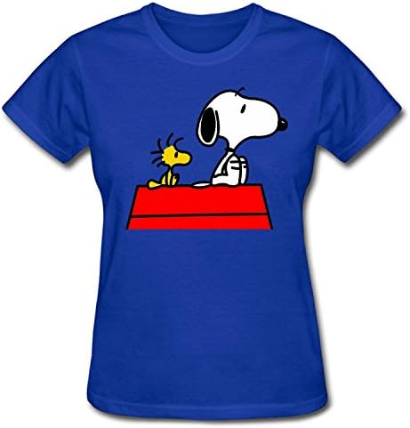 XBILLY Peanuts Snoopy Women's Short-sleeve T Shirts medium blue XL