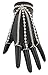 Silvertone Iced Out 5 Finger Links and Cubic Rows Ring and Hand Chain Bracelet