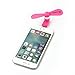 Smartphone-fan Pink Mini Micro Portable USB Fan for Android Smartphone Devices Samsung Galaxy S7, S7 Edge, 6, 5, 4, 3, Note, Moto G5, J11