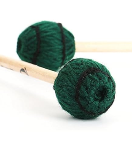 Mazos De Marimba Suaves De Hilo - Par Para Principiantes, Mango Fibra De Vidrio, Cabeza De Arce