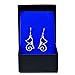 YFN Sterling Silver CZ Open Little Cat Dangle Earrings Pendant Necklace 18