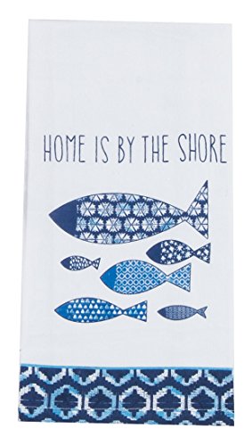 Kay Dee Designs R4035 Waters Edge Krinkle Fish Flour Sack Towel
