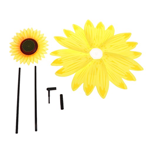 OTGO Colorful Sunflower Windmill Wind Spinner Children's Toys Home Garden Yard Decoration(Color random)