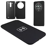 Wireless Charger,Mixca [Ultra Slim] [Sleep-Friendly] Qi Wireless Charger Charging Pad+Quick Circle Leather Case for LG G3 D851 D850 D855