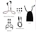 New Red Sports Stereo Wireless Bluetooth Stereo Earbuds Headset Headphone with In-line Microphone and Control, Built in Li-battery, Noise Cancellation Technology, Listen Music or Telephone Clrear