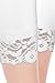 KMystic Cotton Blend Lace Trim Capri Leggings (Large, White)