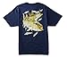 Guy Harvey Striper Snacks T-Shirt - Navy Blue - 2XL