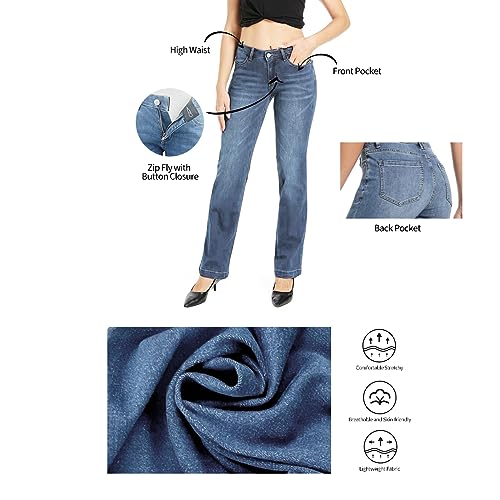 REFULONER WOMEN’S FLARE JEANS HIGH WAISTED JEANS FOR WOMEN STRETCH DENIM PANTS COMFY CLASSIC PANTS BOOTCUT JEANS