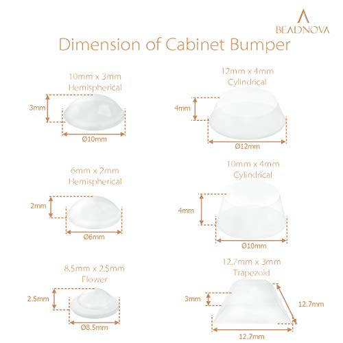 BEADNOVA Door Bumpers 136Pcs Bumpers Door Bumpers