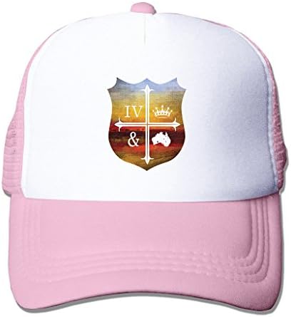 LIANBANG For King &amp; Country Adjustable Printing Snapback Mesh Hat Unisex Adult Baseball Mesh Cap Pink