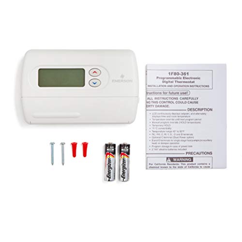Emerson 1F80-361 5-1-1 Day Programmable Thermostat for Single-Stage Systems