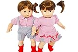 PINSTRIPE SET FOR BITTY TWINS AND BITTY BABY-15 INCH DOLL CLOTHES
