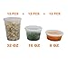 Fit Meal Prep 36 Pack 8 16 32 oz Deli Containers with Lids Variety Pack, US Made Leakproof Assorted Plastic Soup Container, Combo Clear Food Storage Containers for Restaurant, Microwave Freezer Safe