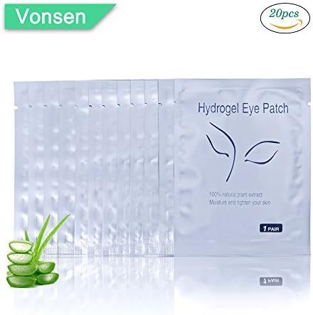 20 Pairs Set, Under Eye Pads, Comfy and Cool Under Eye Patches Gel Pad for Eyelash Extensions Eye Mask Beauty Tool