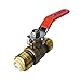 PROCURU 4-Pack 1/2-Inch PushFit Forged Brass Ball Valve, Push-to-Connect Full Port, Heavy Duty Valve for Copper, PEX, CPVC, Certified Safe (8X8312-4P)