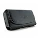 MechSoft Tech 3315463 Leather Horizontal Belt Clip Case Pouch for Apple iPhone 4/4S - Black